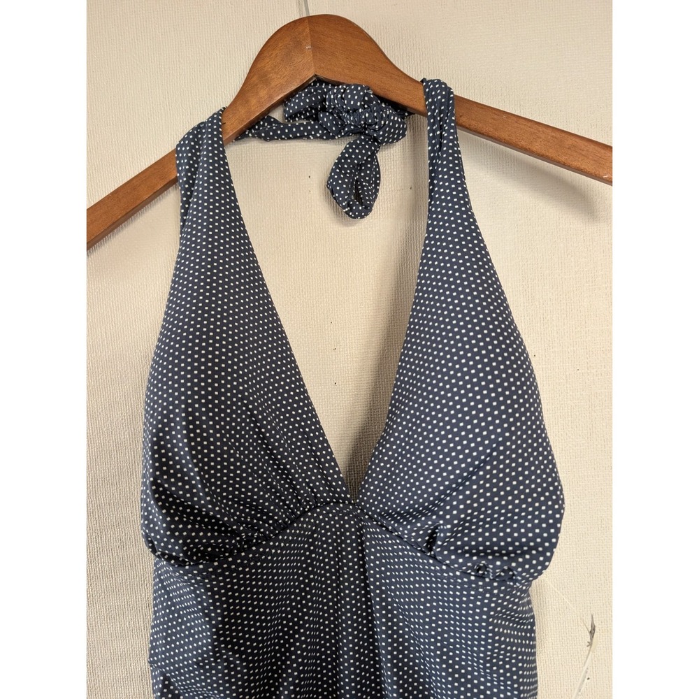 Anne Cole Swimsuit 2X Polka Dot Retro Pinup Rockabilly Halter Plus Swim Dress - Picture 4 of 13